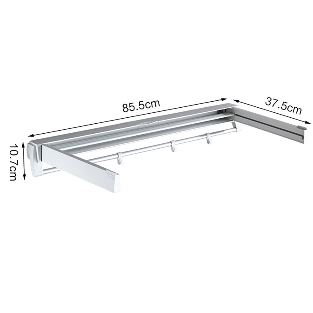 Wall Mounted Collapsible Clothes Drying Rack For Laundry Room Bathrooms