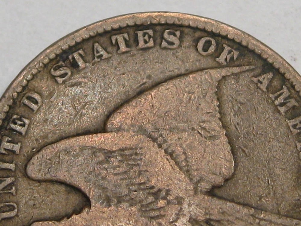 1858 SL Small Letters Flying Eagle Cent Penny. #41