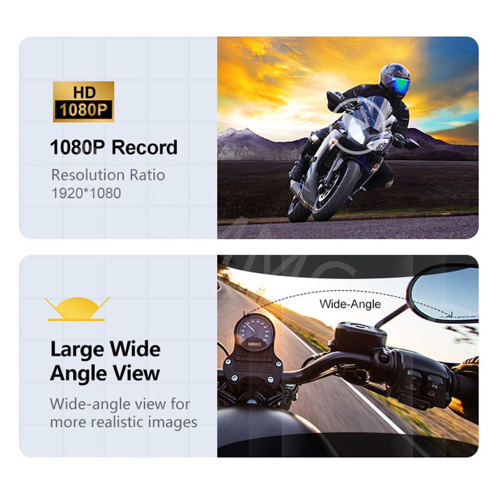 Motorcycle Helmet Headset Dashcam Wireless WiFi Video Recorder Camera Waterproof