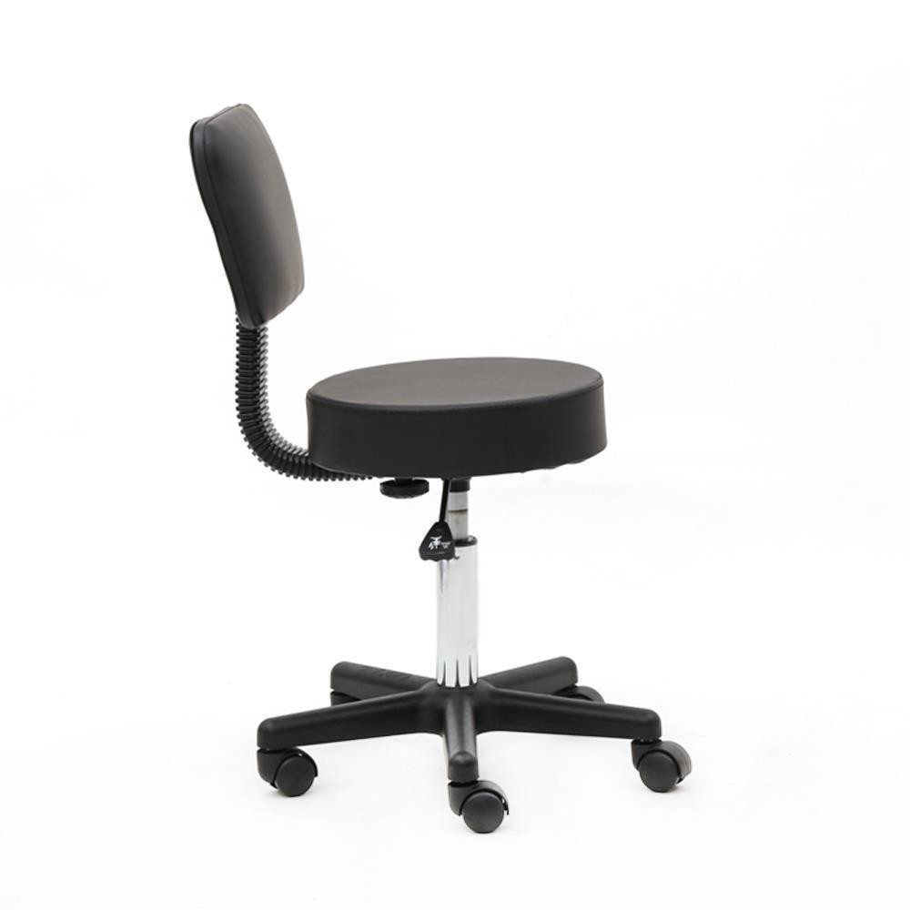 Rolling Salon Stool w/ Backrest Massage Spa Chair Support Adjustable Height