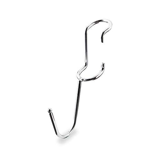 Sunway Tools Shelf Pole Hooks 5-Pack | J-Hook Chrome | 5-Pack: J-Hook,