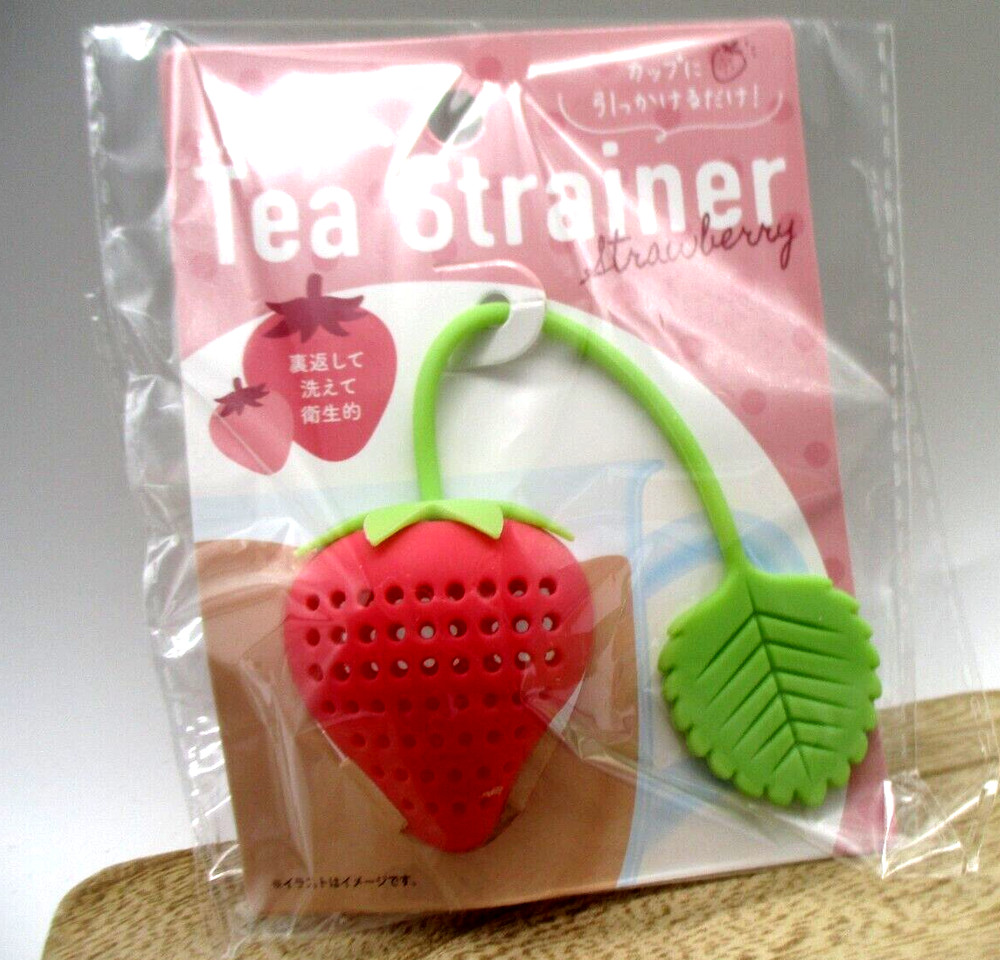 strawberry  silicone Tea Strainer  seria