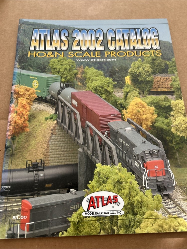 2002 ATLAS MODEL TRAIN CATALOG,  HO & N SCALE PRODUCTS