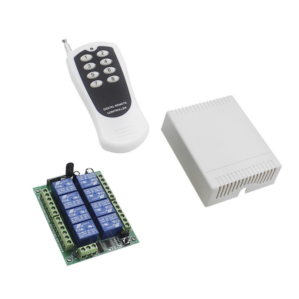 DC12V Relay 433mhz Multi Functional 433mhz 8CH wireless RF Remote Control Switch