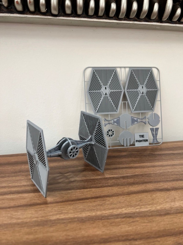 TIE Fighter Plastic Model Kit Gray Unassembled Science Fiction