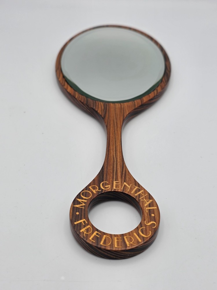 Morgenthal Frederics Wood Vanity Hand Mirror