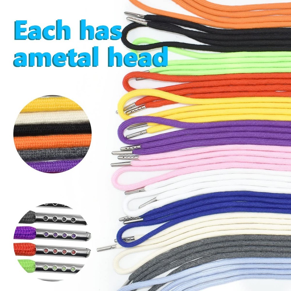 24Pack Drawstrings Universal Drawstrings with 4pcs Drawstring Threaders 10pcs...