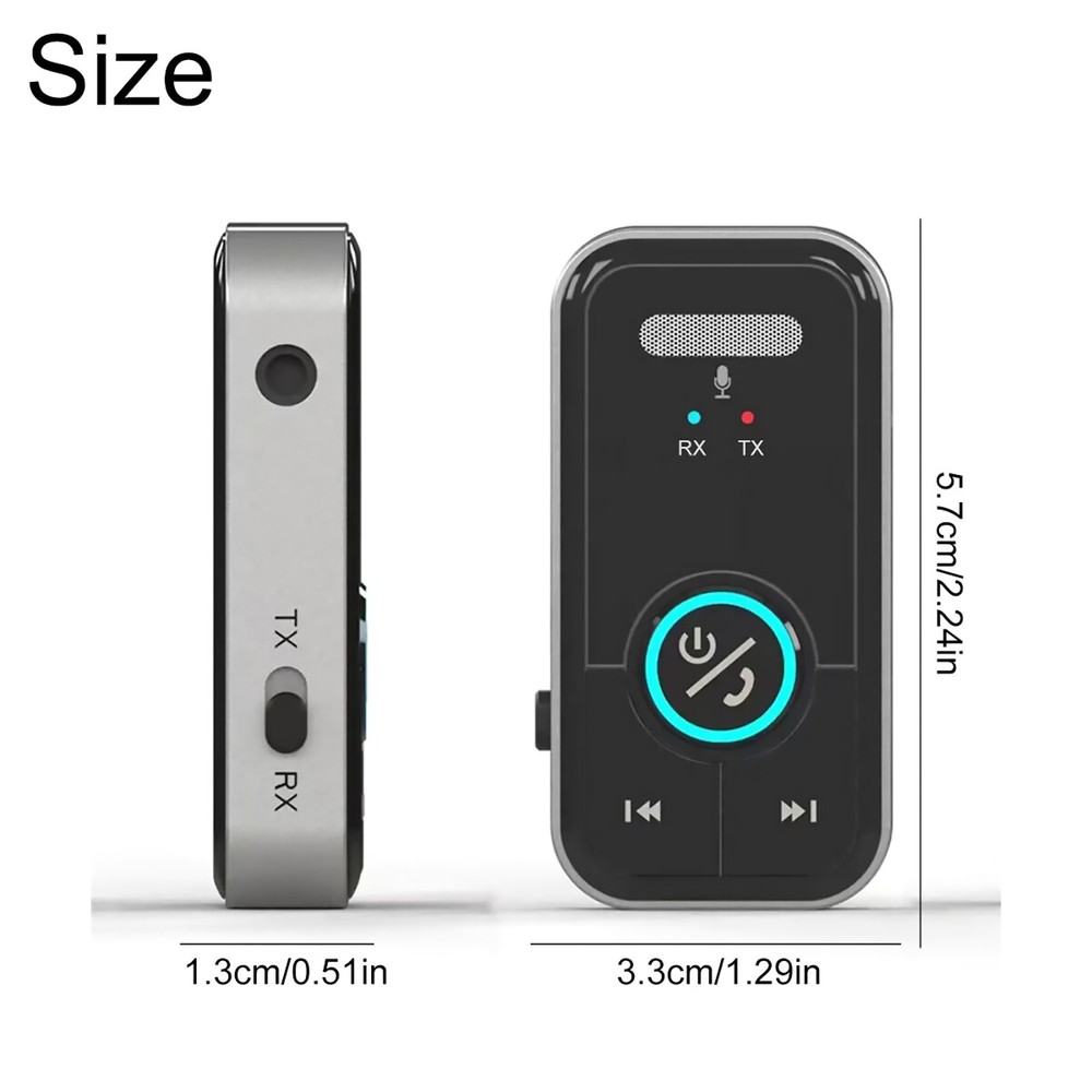 3.5mm USB Wireless Bluetooth 5.3 Transmitter Receiver Audio Aux Adapter 2in1