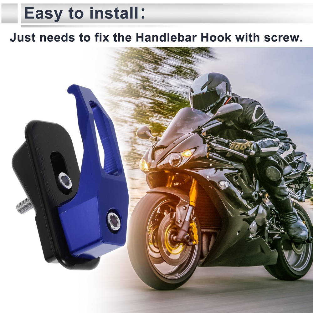 Motorcycle Storage Hook Square 1 Set Blue 78mm