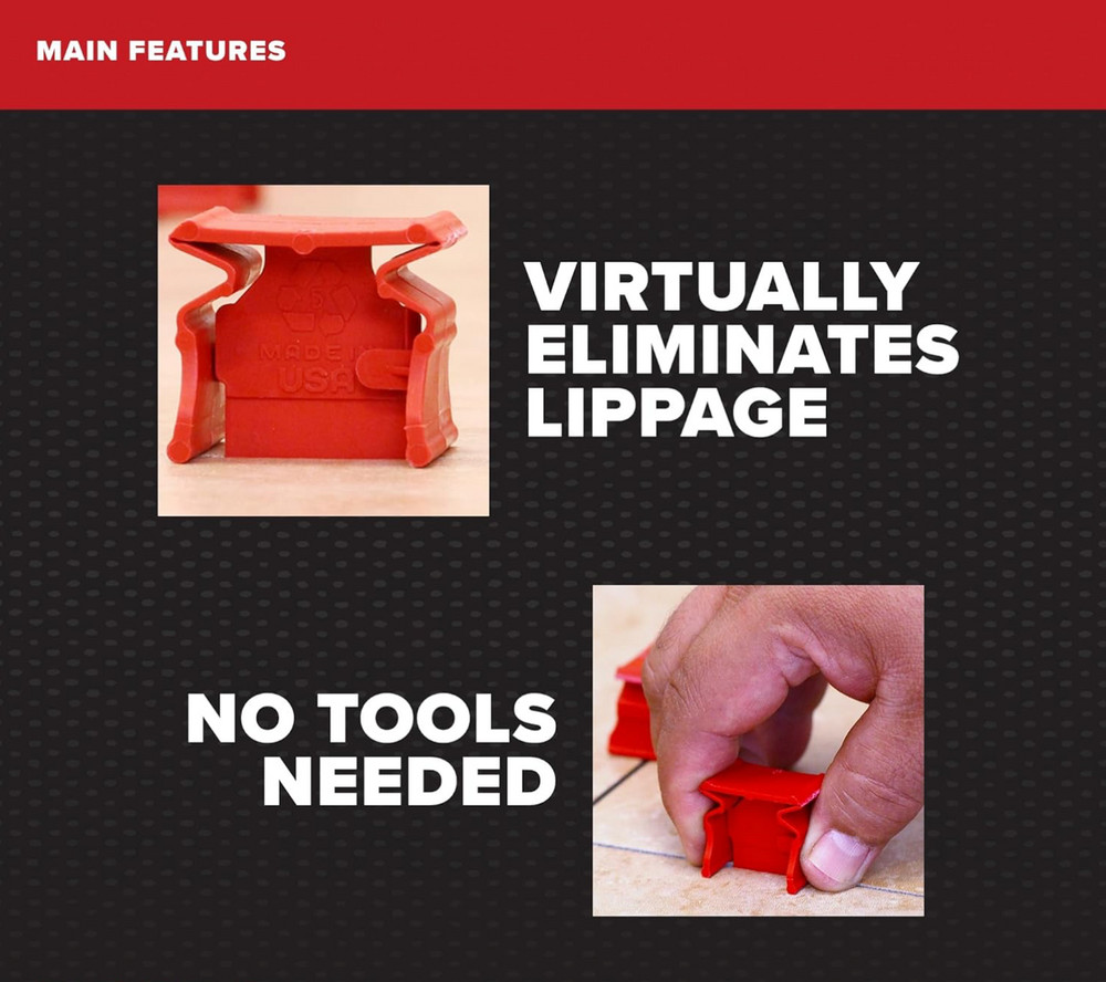 Tuscan Leveling System - White SeamClips - 1000 Pieces