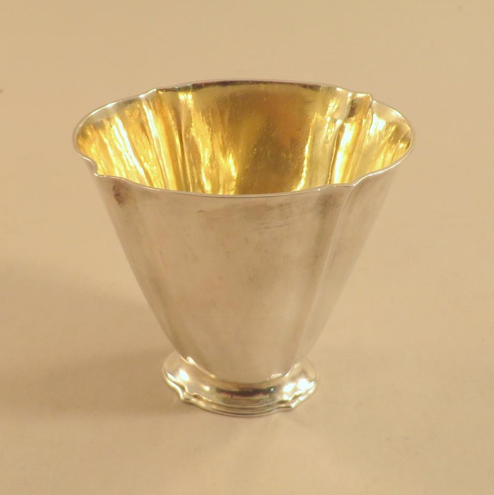 Antique Solid Silver Tulip Beaker Strasbourg Style Schuch 1732
