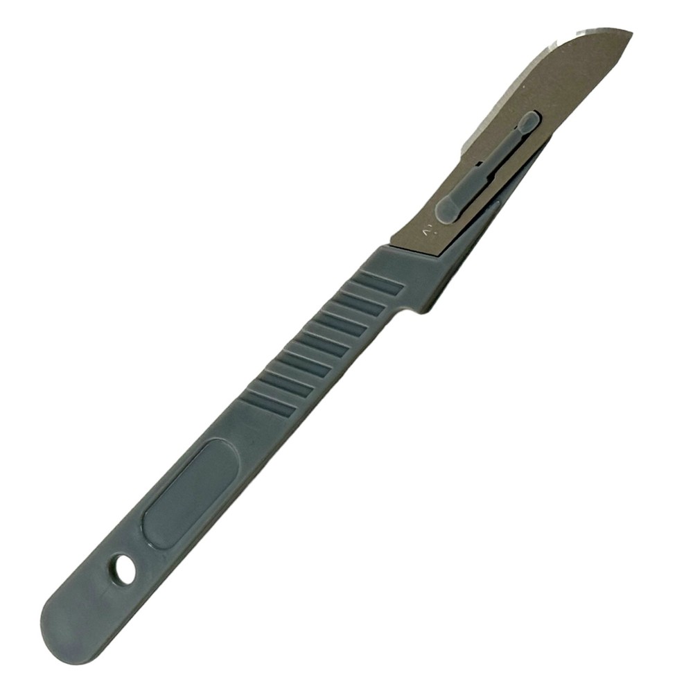 #21 Sterile Disposable Scalpel with Plastic Handle - Single Use Dermaplaning