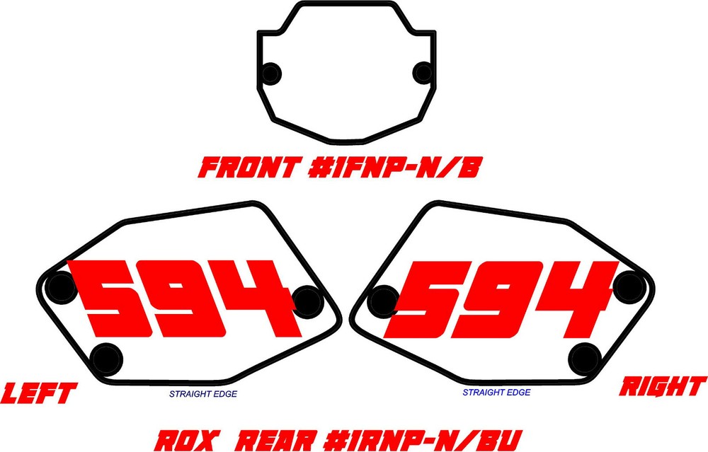Rox Universal Snocross Number Plate WRAP KIT