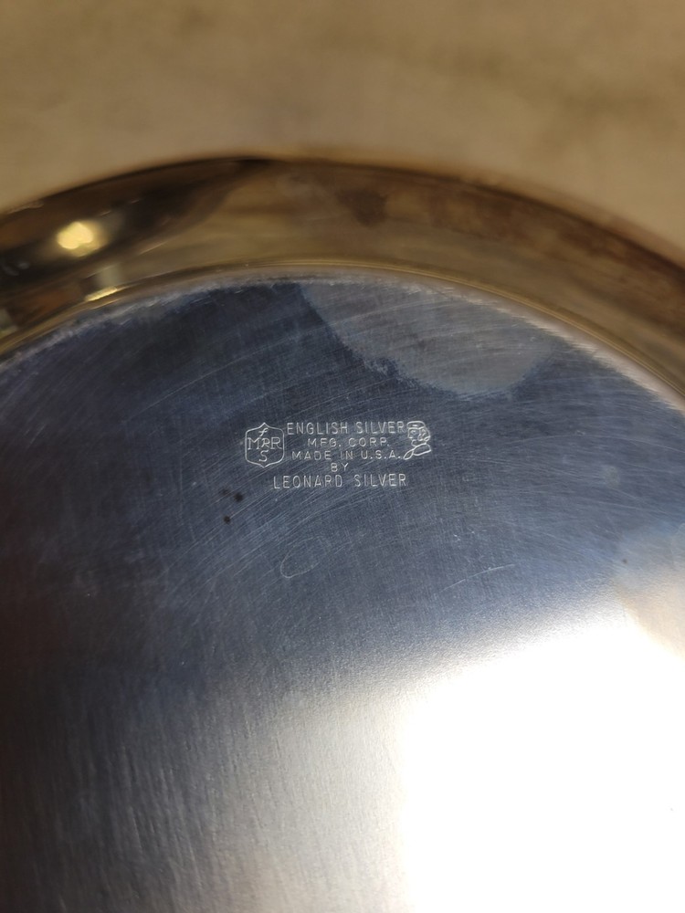 Leonard Silver English Silverplate Covered Serving Bowl