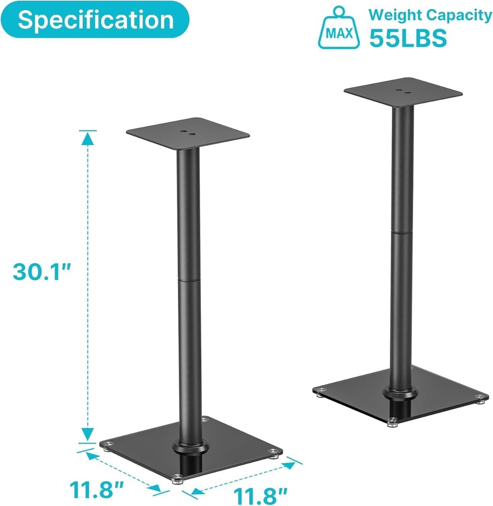 Immersive 30.1" Height Speaker Stands Pair