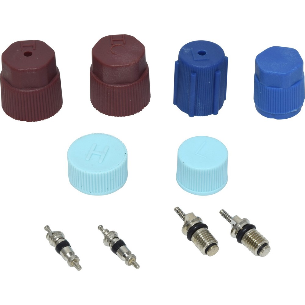 A/C System Valve Core and Cap Kit UAC For 1998-2004 Chevrolet Tracker