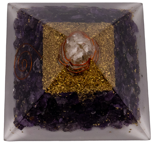 Amethyst Orgonite Pyramid - Vibe Products