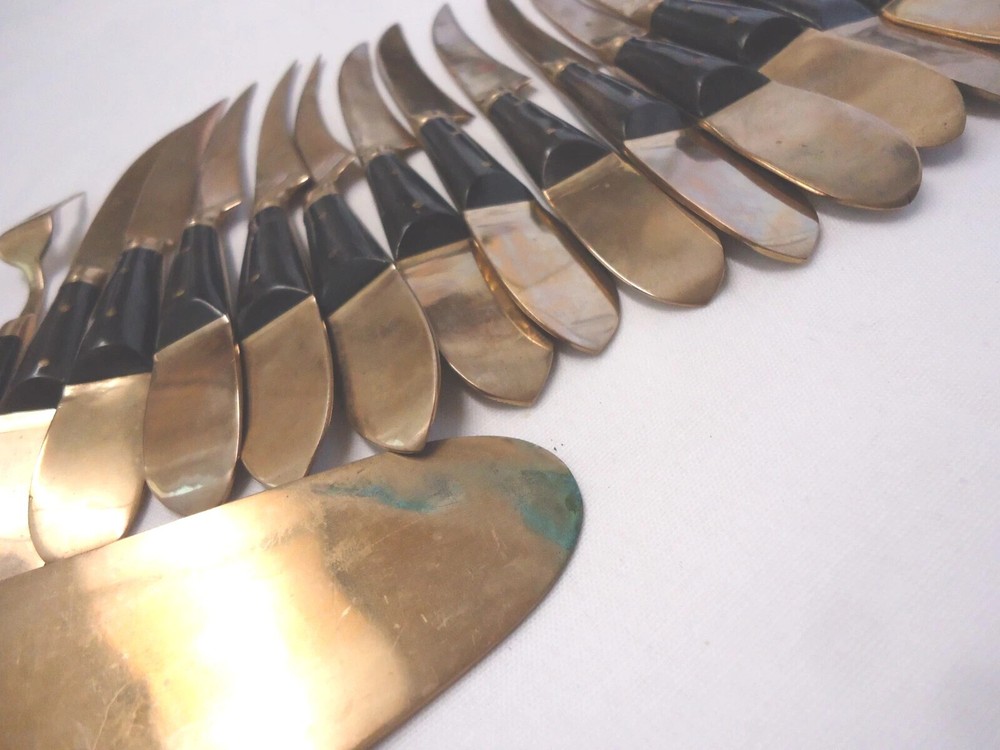 BRASS BRONZE FLATWARE 16-PIECES