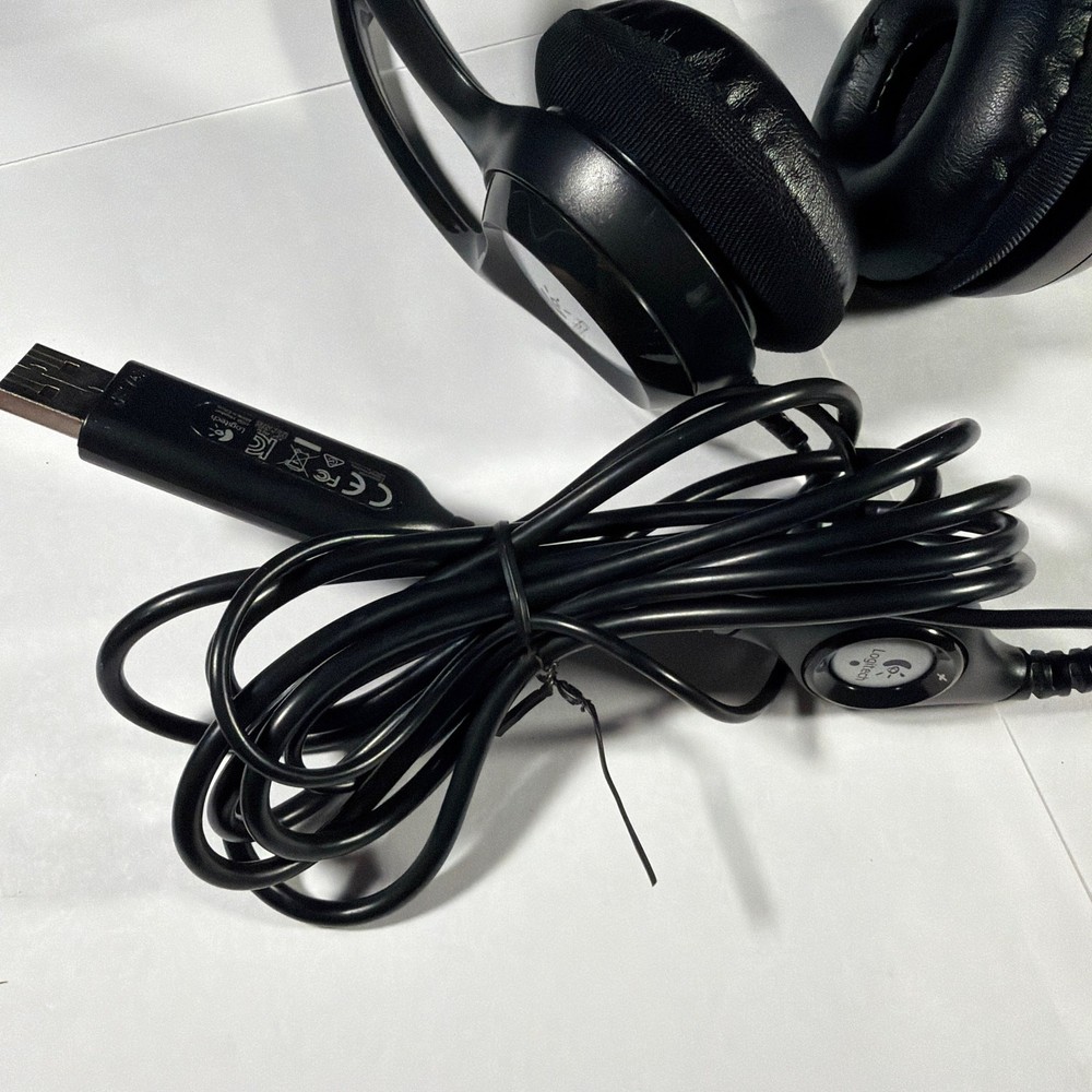 Logitech USB Headset A-00052 Wired with Mic Black Tested
