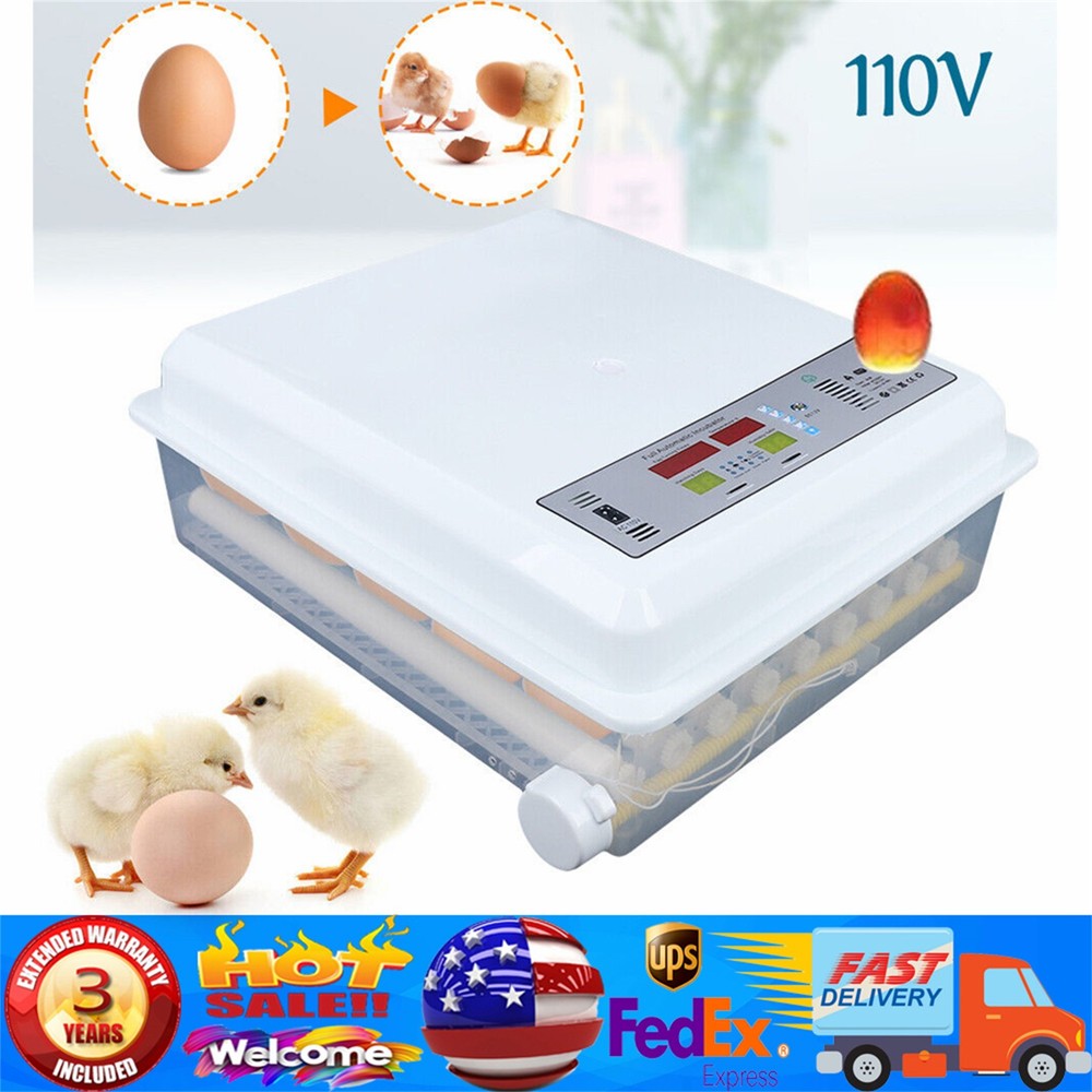 64 Digital Eggs Incubator Egg Hatcher With Temperature Control Automatic Turner~