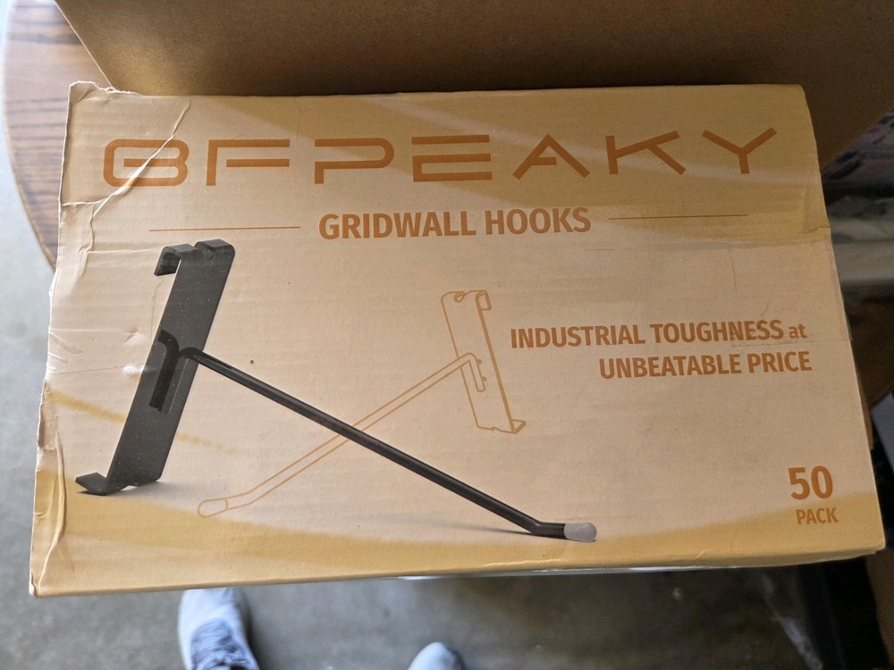 Gridwall Hooks 6 Inch 50PC Display Hooks for Grid Wall Hooks