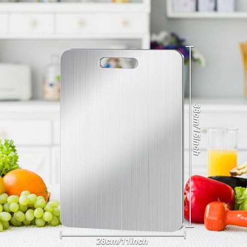 Titanium Cutting Board for Kitchen, Stainless Non Stick Chopping Board, Large