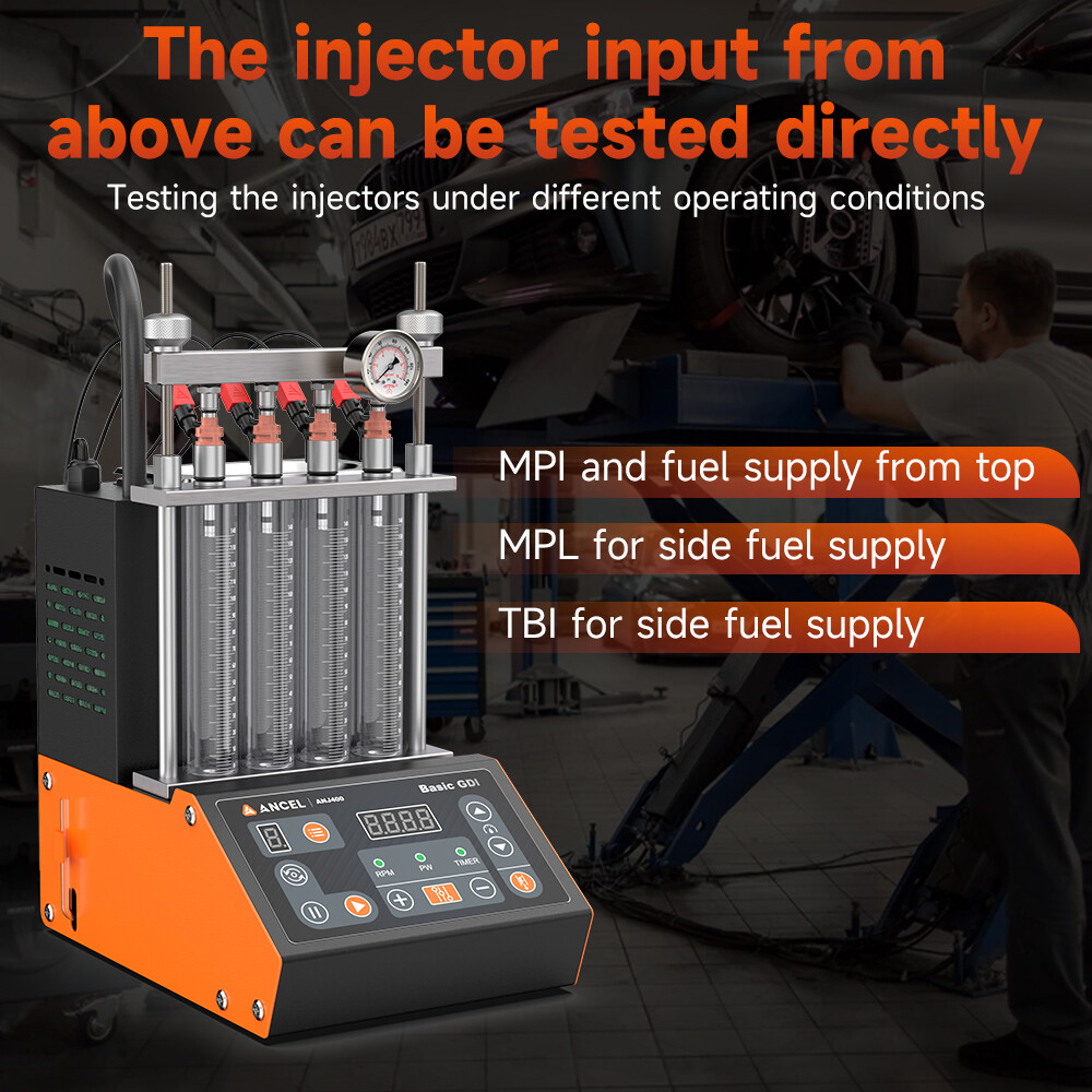 ANCEL ANJ400 Fuel Injector Cleaner Tester Low-resistance Injector Test Function
