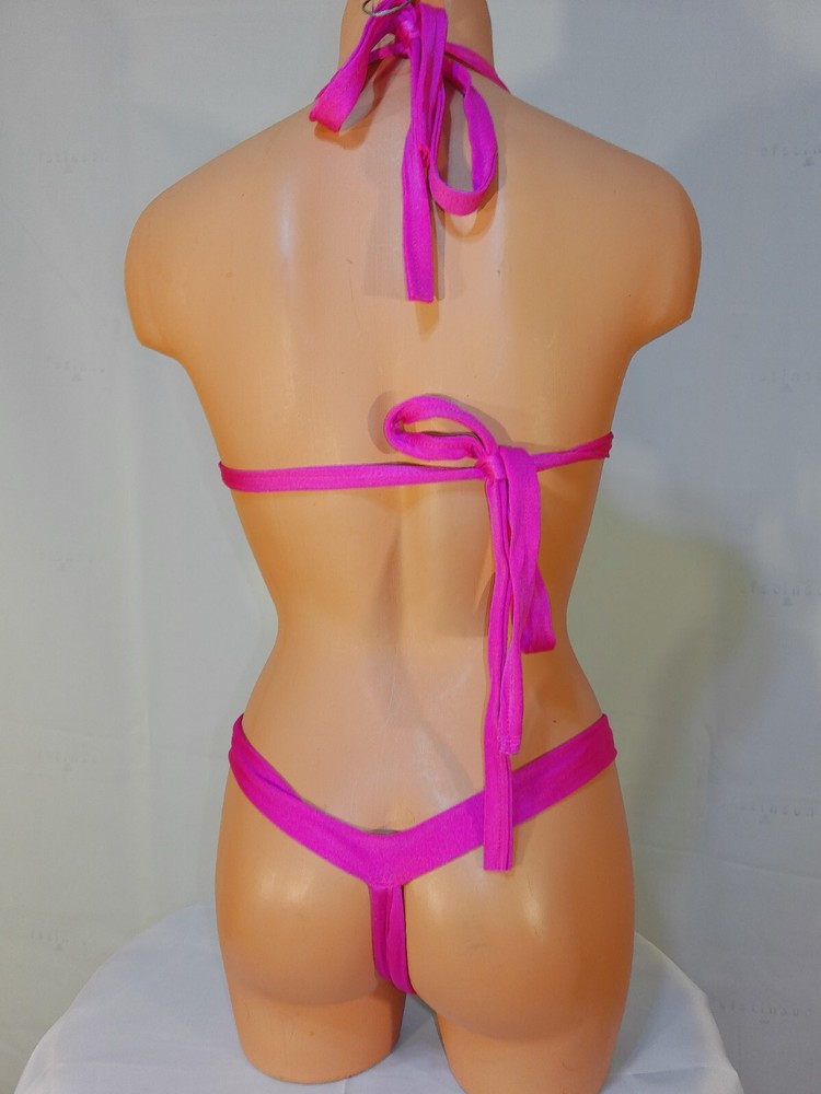 Exotic dancer stripper medium multicolor two piece bikini dance outfit-dancewear