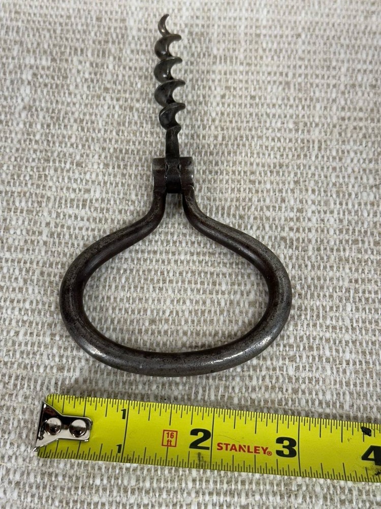 Antique Folding Corkscrew Iron Wine Bottle Opener Rustic Tool 032