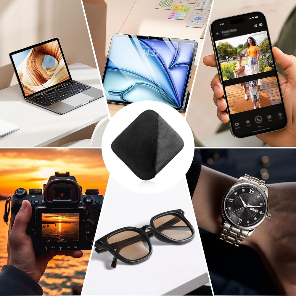 Car Screen Cleaner Microfiber Square Cloth Wipes Foldable Touch LCD Dashboard