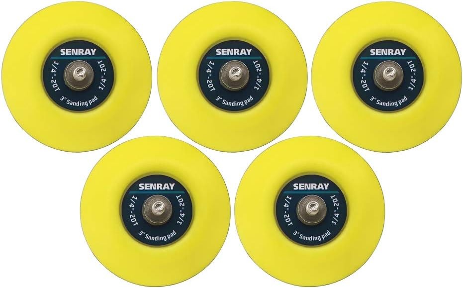 5Pcs 3-Inch Hook and Loop Backing Pad Sanding Pads for Dual Action Orbital