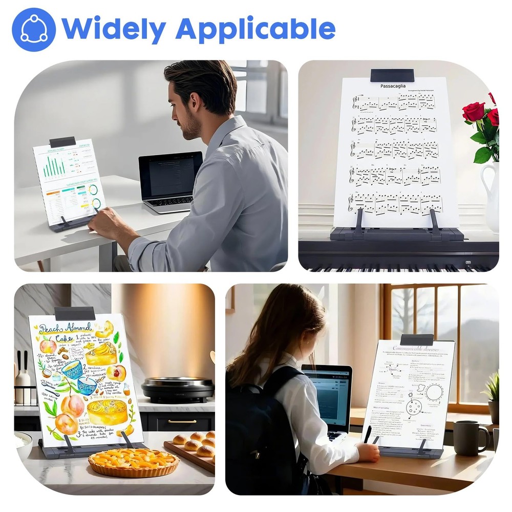 Desktop Document Holder Paper Stand with 7 Adjustable Positions, Relieve Eyes...