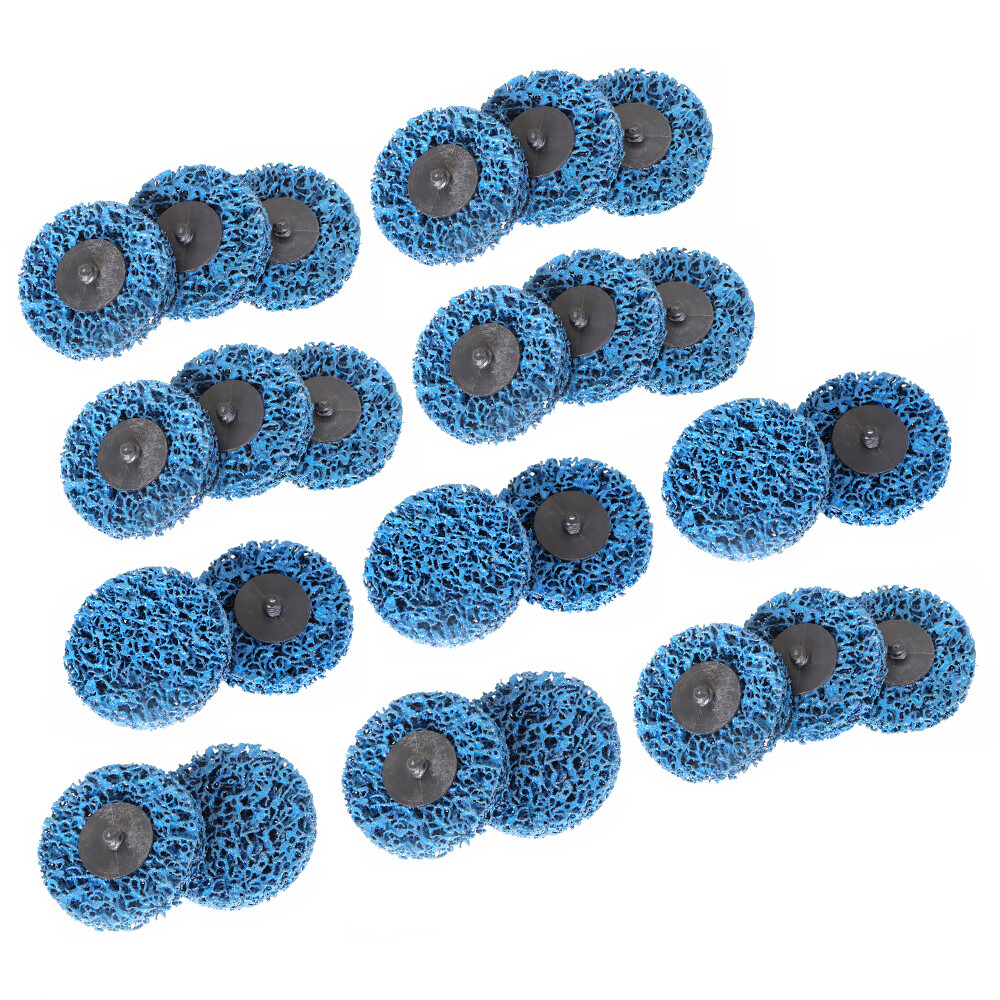25 Pack Blue 3 Inch Quick Change Easy Strip & Clean Discs For Paint Rust