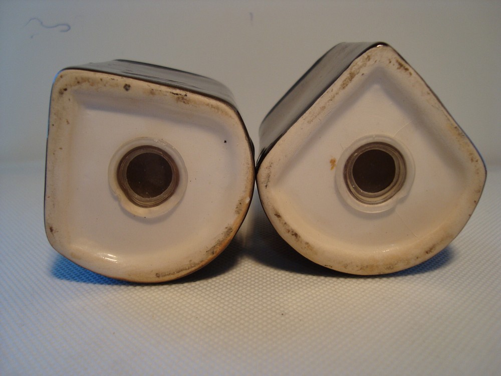 Hand painted ships lantern shape salt & pepper set.