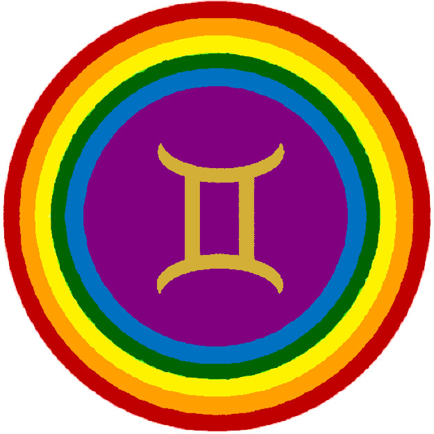 30 Custom Rainbow Zodiac Gemini Personalized Address Labels