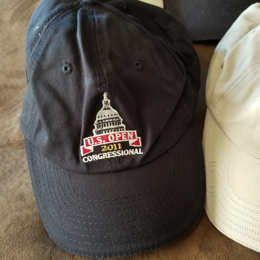 5 US OPEN USGA MEMBERS GOLF HATS 2000, 2011, 2012, 2016 AND 2017