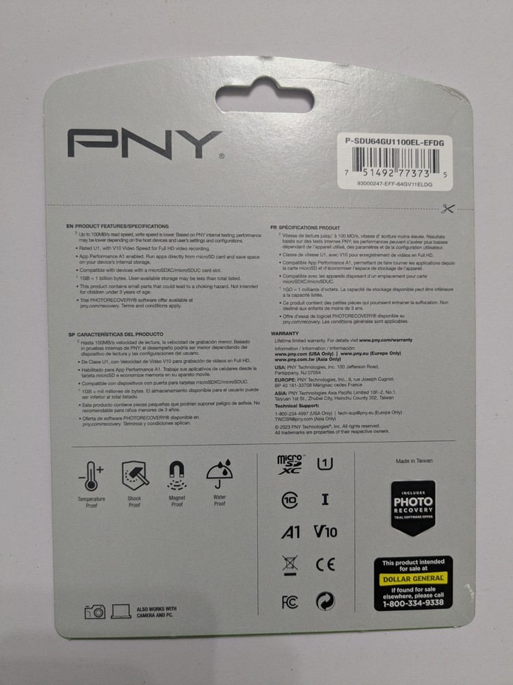 PNY 64GB Elite Class micro SD- Brand New