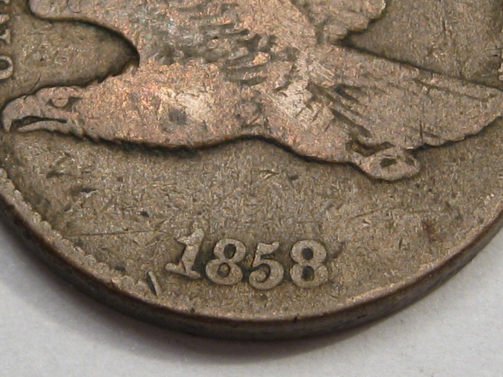 1858 SL Small Letters Flying Eagle Cent Penny. #41