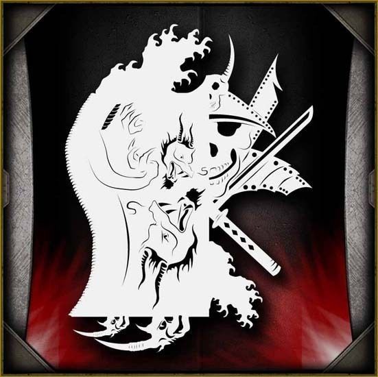 Samurai Sickness Airbrush Stencil Template Airsick