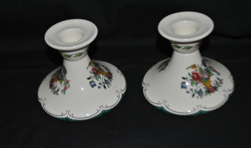 RARE Spode ANDOVER Candlesticks - Set of 2