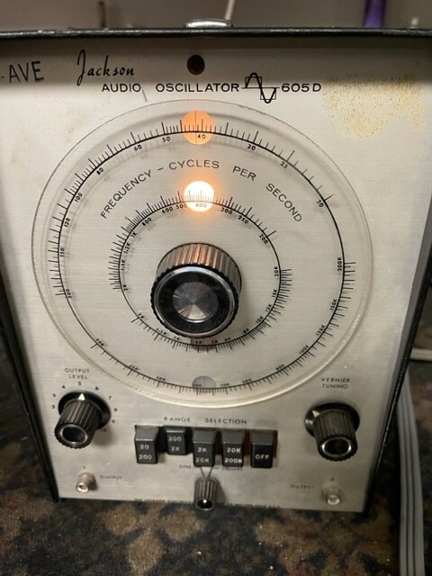 Jackson Audio OSCILLATOR Model 605D with Vacuum Tubes
