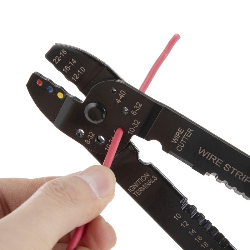 Wire Stripper Crimper Tool 25 Piece Terminal Set DIY Electrical Projects New