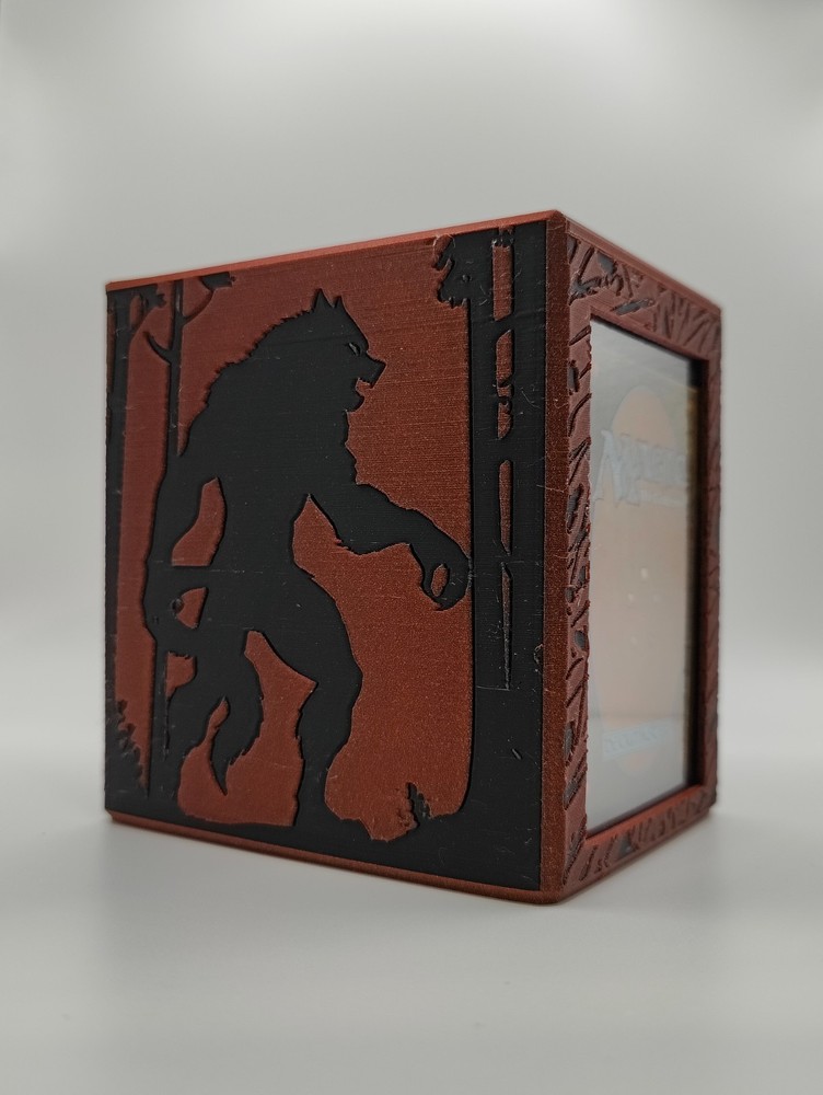 Werewolf themed MTG Deck Box, EDH Commander Card Case