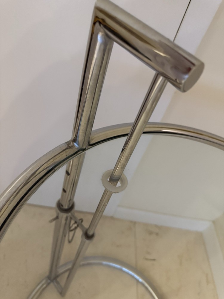 Eileen Grey Crome And Glass Side Table (attributed)