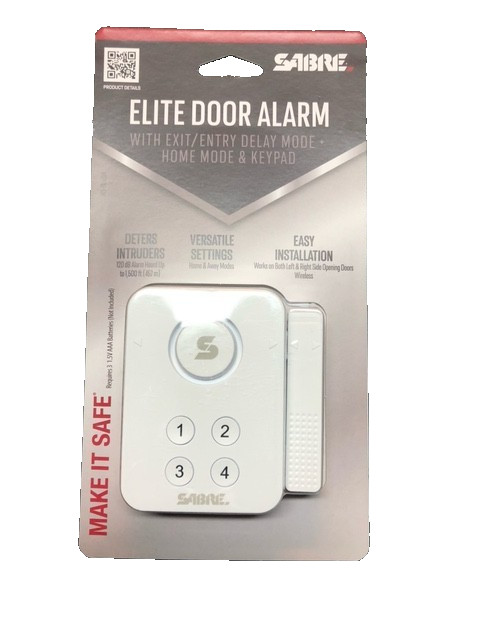 Sabre Elite Door Alarm With Exit/Entry Delay Mode + Home Mode & Keypad - New