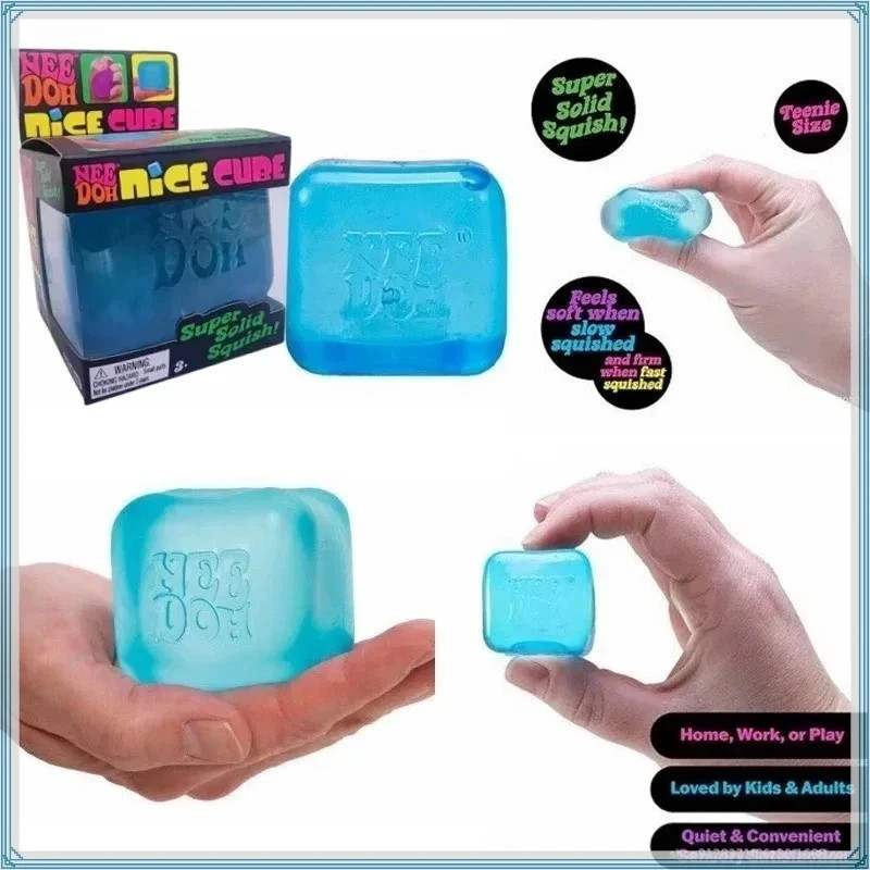 Nee Doh Nice Cube -Sensory Squeeze Toy with Super Solid Squish AE