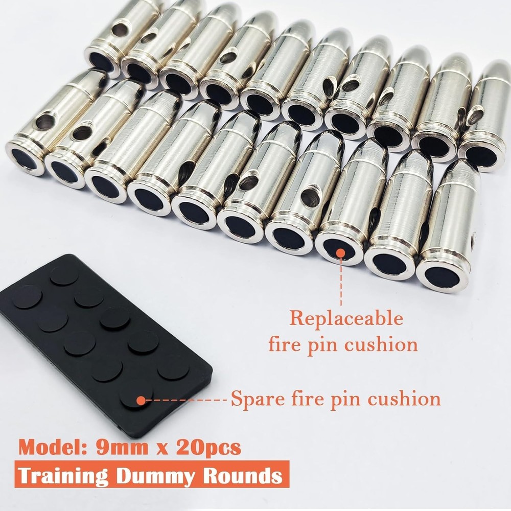 Metal and Rubber Dummy Rounds for Classroom Training and Reloading Drills