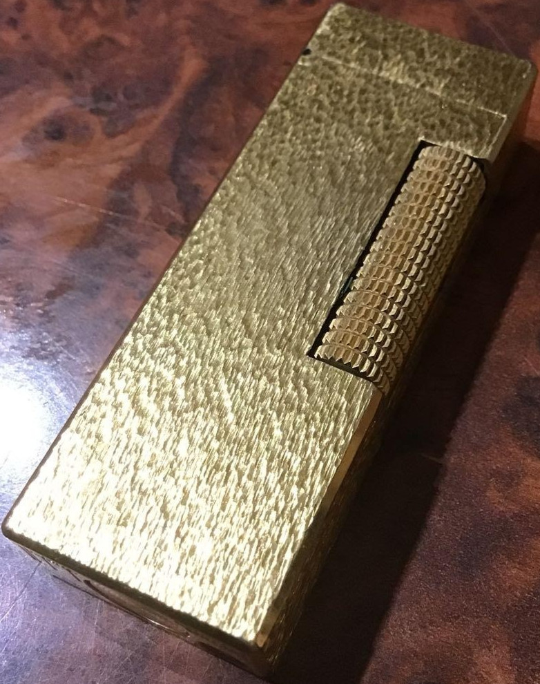 Overhauled Dunhill Rollagas lighter gold without box