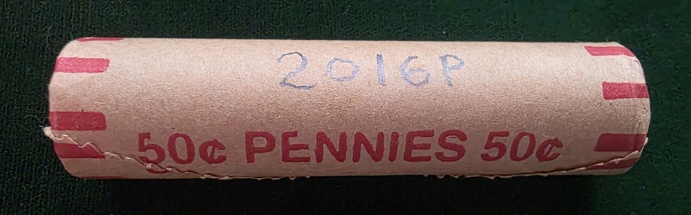 2016 P LINCOLN SHIELD CENT ROLL 50 COINS UNCIRCULATED