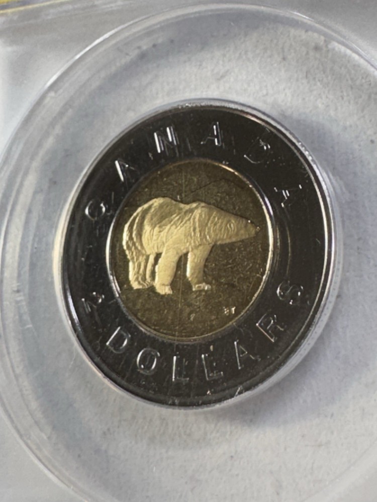 2003 Canada $2 Polar Bear Coin Graded MS 68 by ANACS